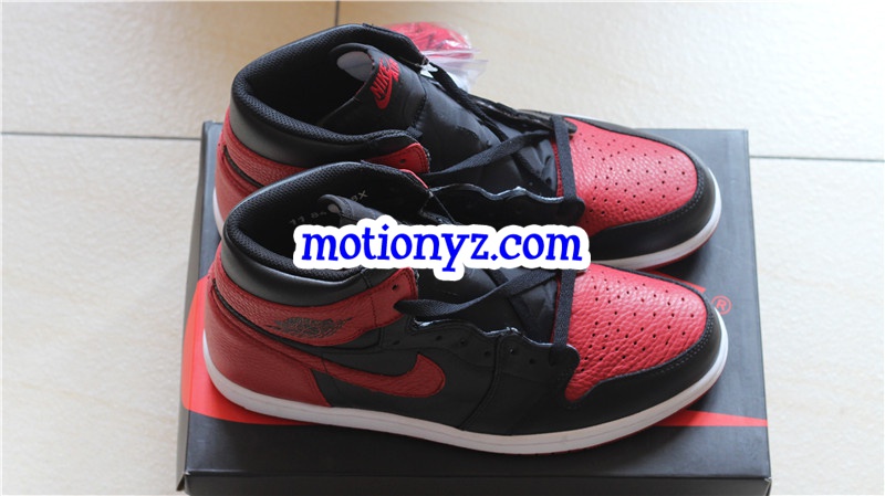 Tumbled Leather Air Jordan 1 OG High Banned 2017